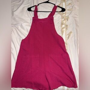 Pink Overall Romper